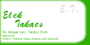 elek takacs business card